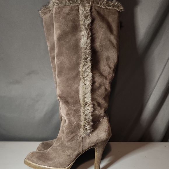 Nine West Shoes - Nine West Fur-Trimmed Heeled Boots